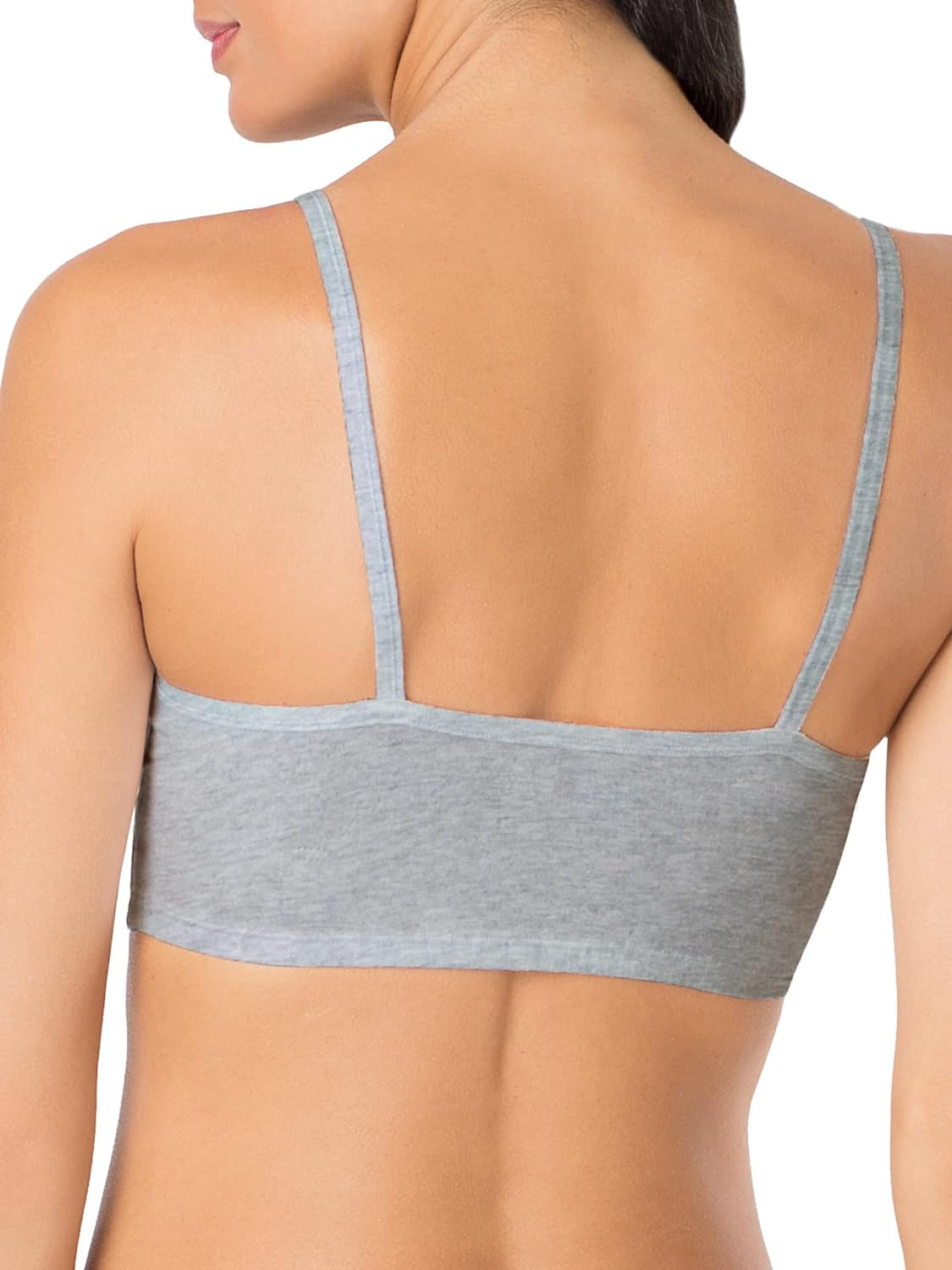 Women'S Spaghetti Strap Cotton Pullover Sports Bra Value Pack