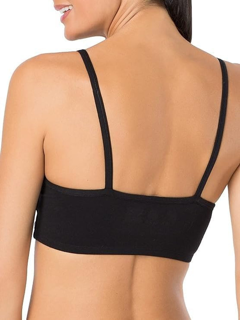 Women'S Spaghetti Strap Cotton Pullover Sports Bra Value Pack