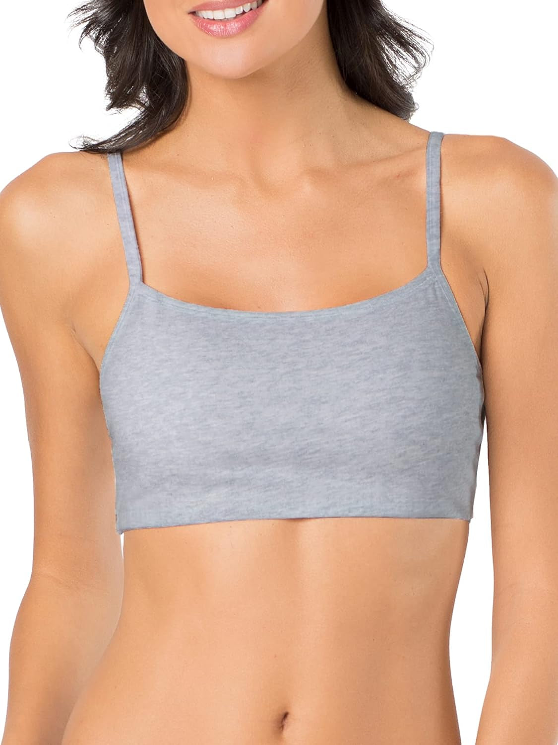 Women'S Spaghetti Strap Cotton Pullover Sports Bra Value Pack