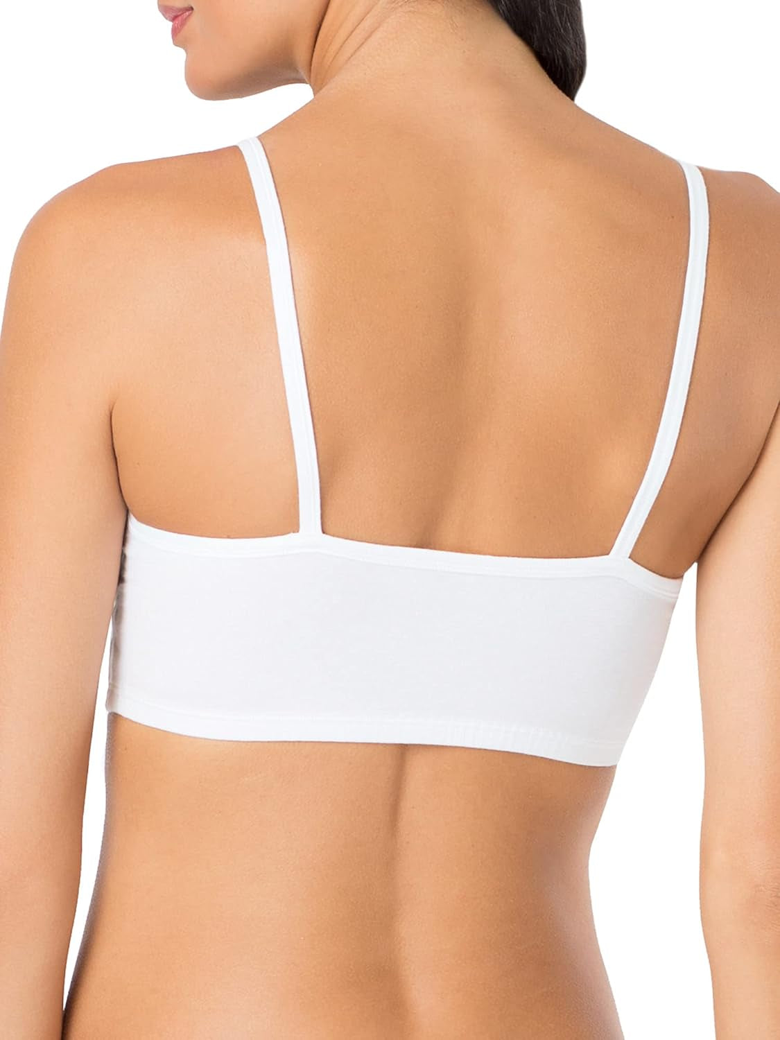 Women'S Spaghetti Strap Cotton Pullover Sports Bra Value Pack